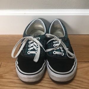 Green plaid Vans